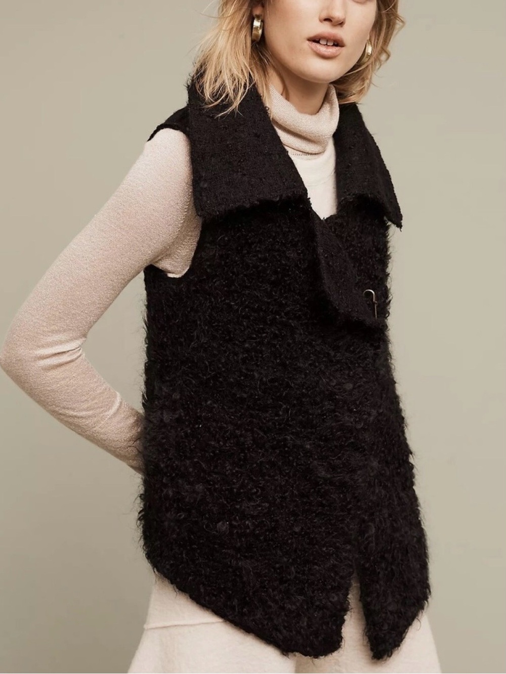 Anthropologie Sleeping on Snow Black M Tavan Vest